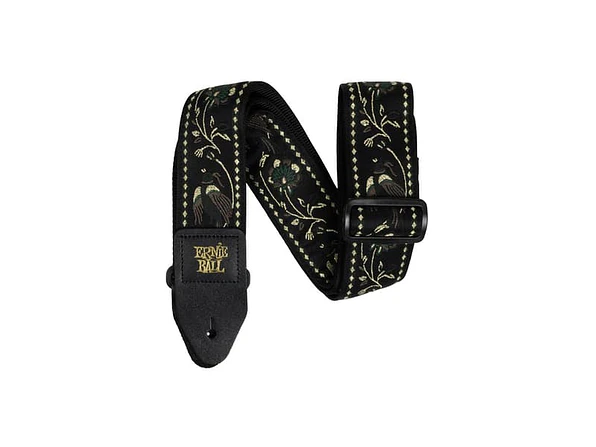 Ernie Ball Jacquard  - Black Pleasant Pheasant Correia de guitarra/baixo 1