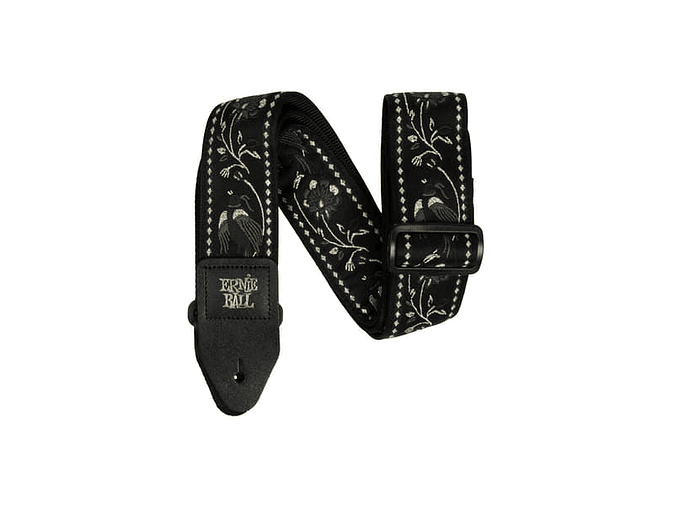 Ernie Ball Jacquard  - Black Pleasant Pheasant Correia de guitarra/baixo 1