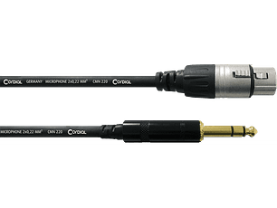 Cabo áudio XLR fêmea/jack stereo 6 metros - Cordial