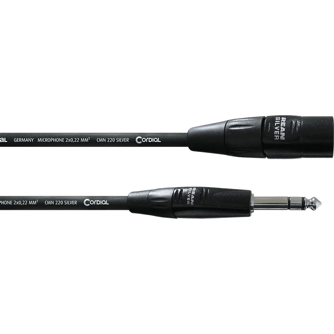 Cabo de audio jack XLR/estéreo macho 3 m Cordial 1