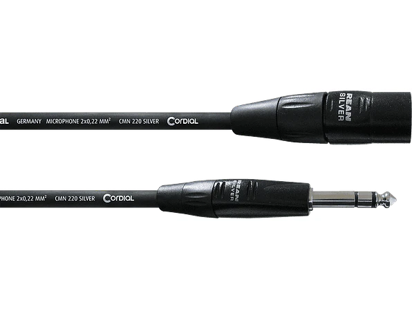 Cabo de audio jack XLR/estéreo macho 3 m Cordial 1