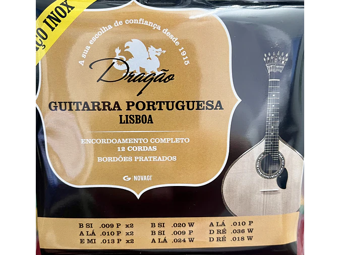 Cordas para Guitarra Portuguesa Lisboa Aço Inox ref.073 1