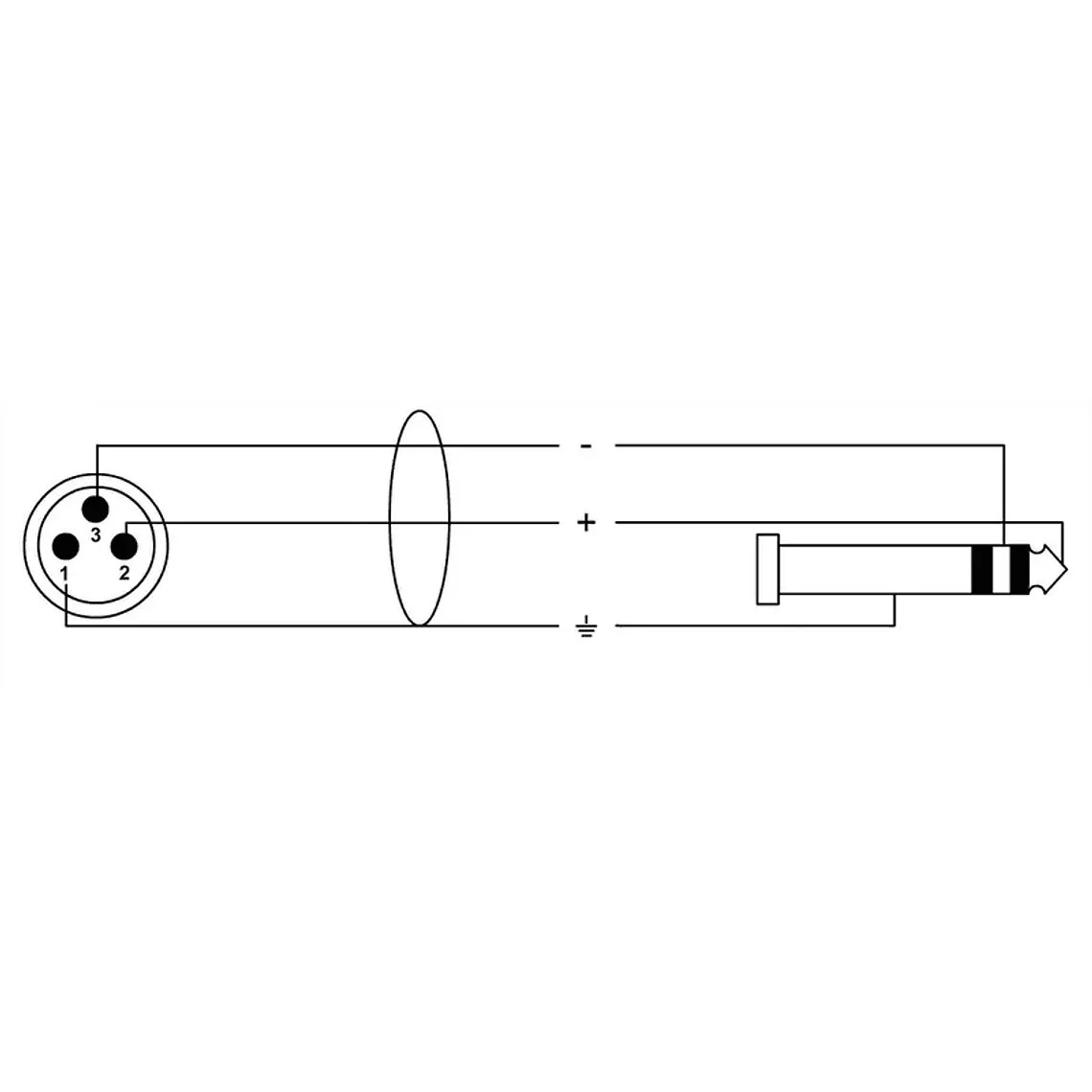 Cabo de áudio XLR Macho / Jack stereo Macho 6 metros 2