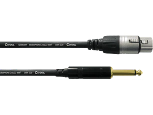 Cabo áudio XLR fêmea/jack mono 10 metros - Cordial