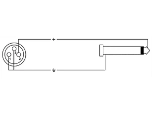 Cabo áudio XLR fêmea/jack mono 10 metros - Cordial