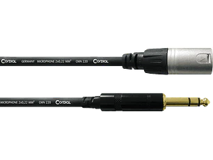 Cabo de áudio XLR Macho / Jack stereo Macho Cordial - 3 metros