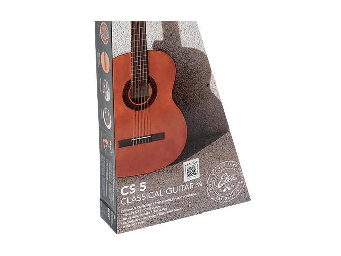 Pack Guitarra Clássica Eko 3/4 Studio 5 Natural + acessórios 2