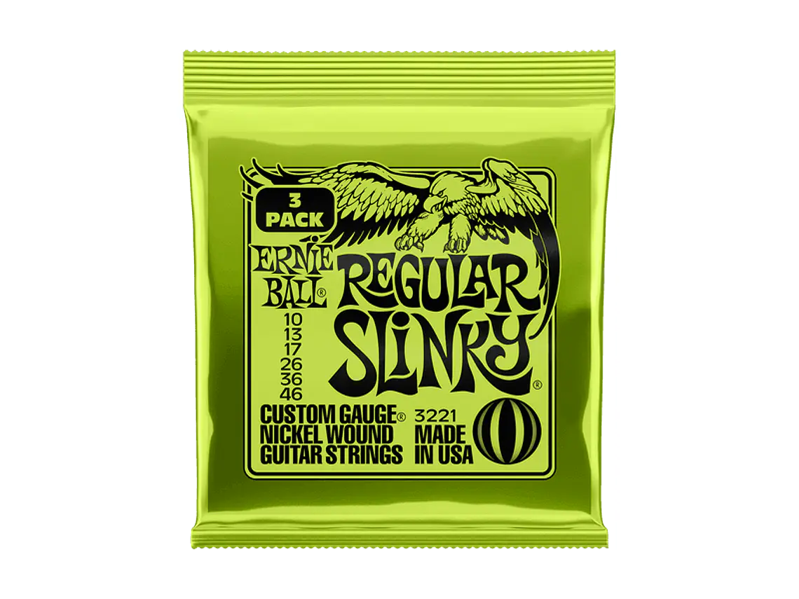 Ernie Ball Slinky Regular PACK DE 3 JOGOS 1