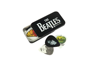 D'Addario Beatles Signature Guitar Pick Tins, Logo, 15 palhetas 