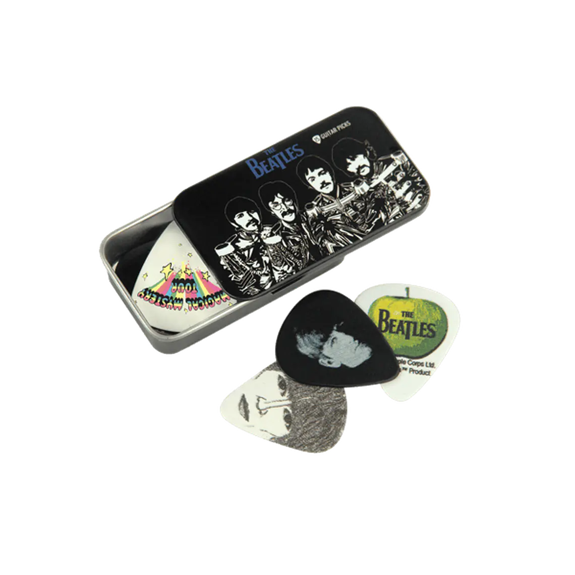 D'Addario The Beatles Sgt. Pepper's Guitar Pick Tin – 15 Palhetas, 0,70 mm 1