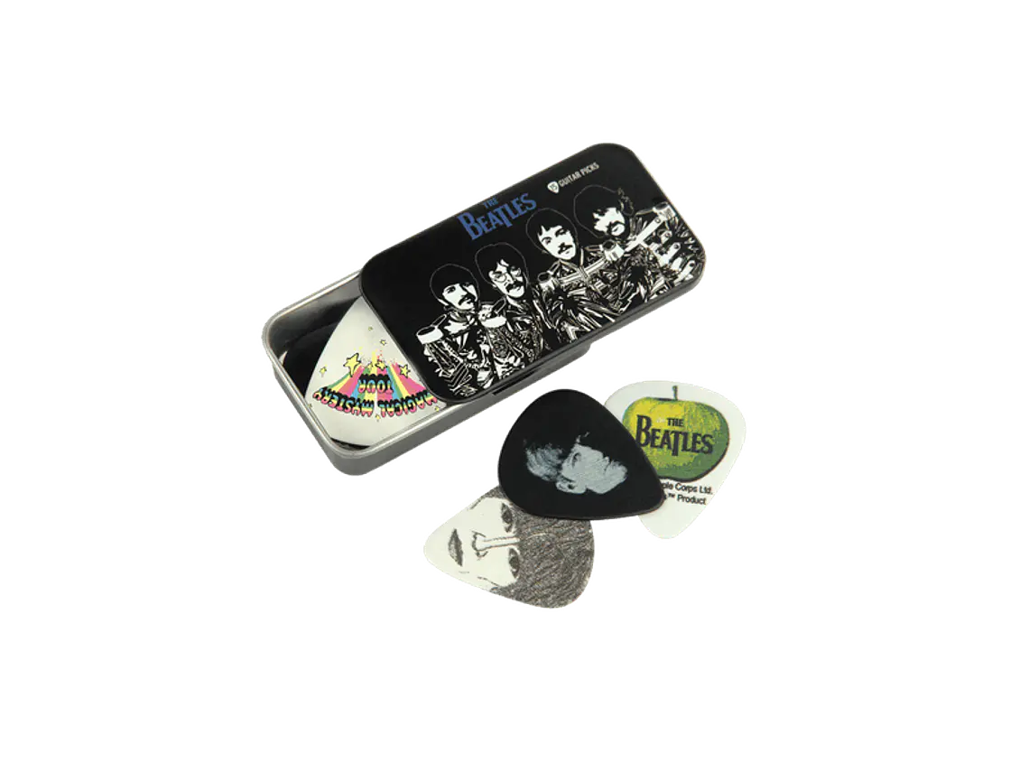 D'Addario Beatles Signature Guitar Pick Tins, Logo, 15 palhetas 1