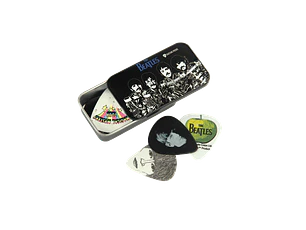 D'Addario Beatles Signature Guitar Pick Tins, Logo, 15 palhetas