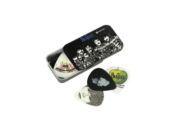 D'Addario Beatles Signature Guitar Pick Tins, Logo, 15 palhetas 1