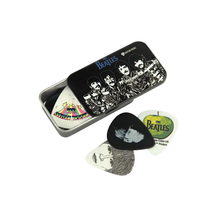 D'Addario The Beatles Sgt. Pepper's Guitar Pick Tin – 15 Palhetas, 0,70 mm 1
