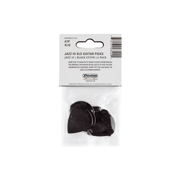 Nylon Jazz III XL STIFFO - 1,38 mm (6 palhetas) 3