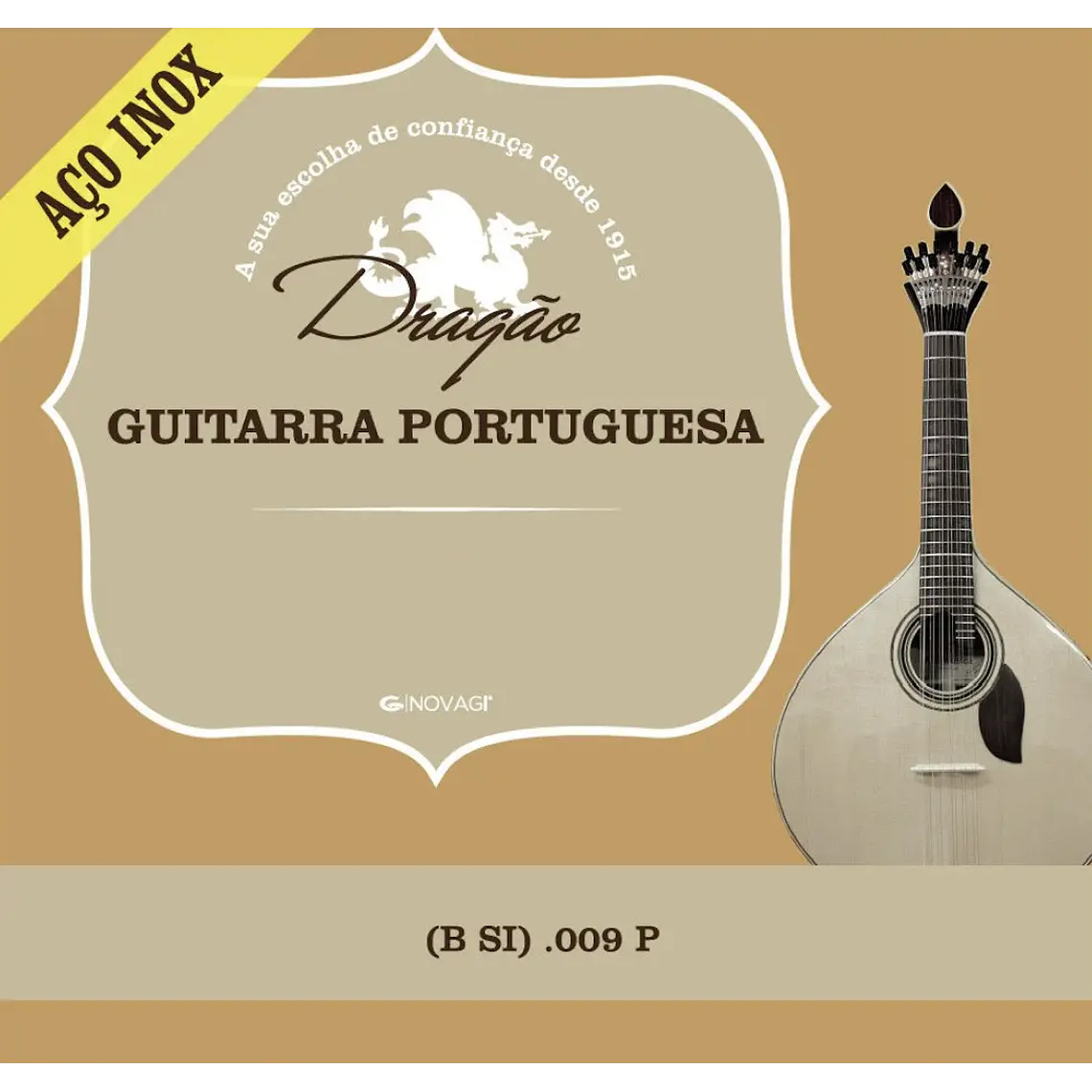 Dragão CORDA GUITARRA PORTUGUESA .009P Aço Inox (B) 1