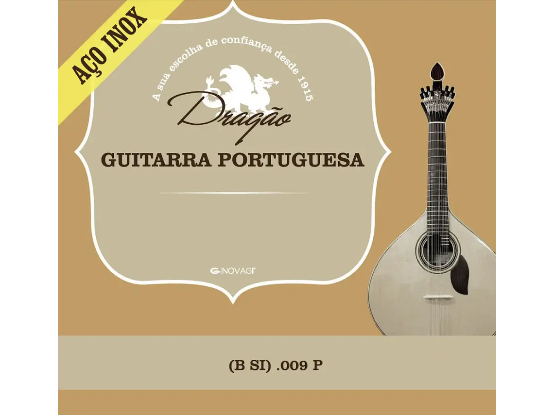 Dragão CORDA GUITARRA PORTUGUESA .009P Aço Inox (B) 1
