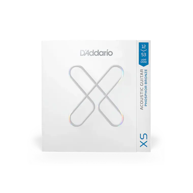 D'Addario XSAPB1253 12-53 Light, XS Phosphor Bronze Coated Acoustic Guitar Strings 4
