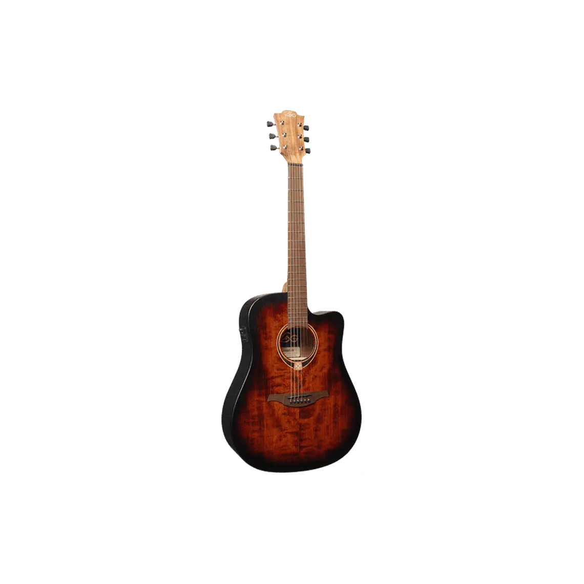 LÂG DREADNOUGHT CUTWAY TRAMONATNE 70 A/E - BLACK & BROWN 1