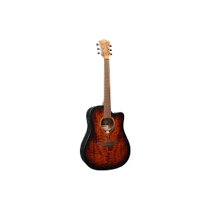 LÂG DREADNOUGHT CUTWAY TRAMONATNE 70 A/E - BLACK & BROWN