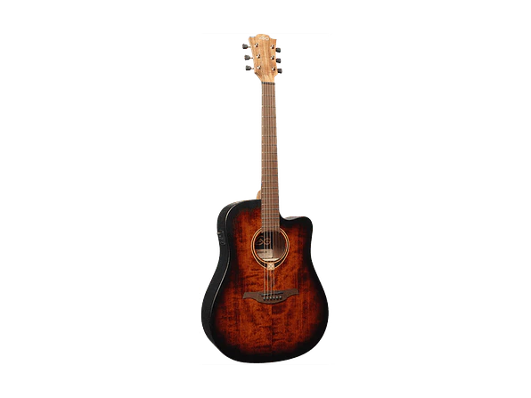 LÂG DREADNOUGHT CUTWAY TRAMONTANE 70 A/E - BLACK & BROWN 1