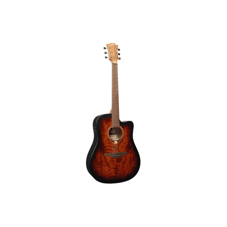 LÂG DREADNOUGHT CUTWAY TRAMONATNE 70 A/E - BLACK & BROWN 1