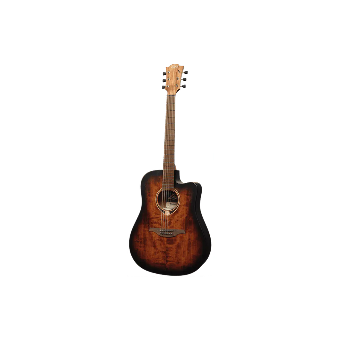 LÂG DREADNOUGHT CUTWAY TRAMONATNE 70 A/E - BLACK & BROWN 2