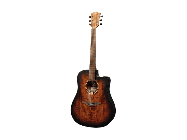 LÂG DREADNOUGHT CUTWAY TRAMONTANE 70 A/E - BLACK & BROWN 2