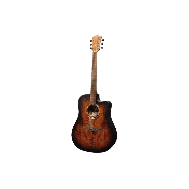 LÂG DREADNOUGHT CUTWAY TRAMONATNE 70 A/E - BLACK & BROWN 2