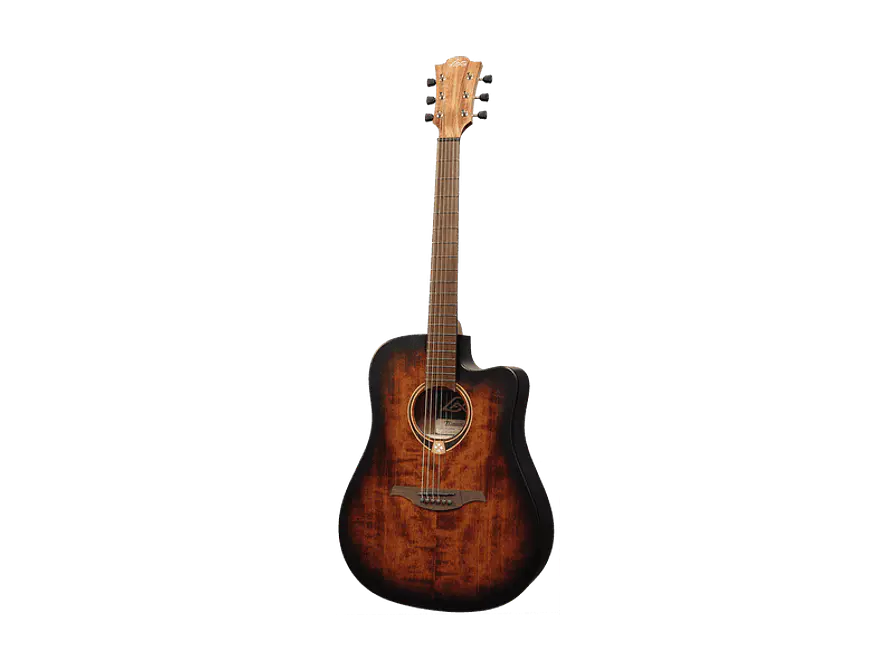 LÂG DREADNOUGHT CUTWAY TRAMONTANE 70 A/E - BLACK & BROWN 2