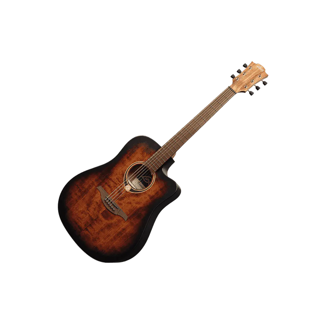 LÂG DREADNOUGHT CUTWAY TRAMONATNE 70 A/E - BLACK & BROWN 3