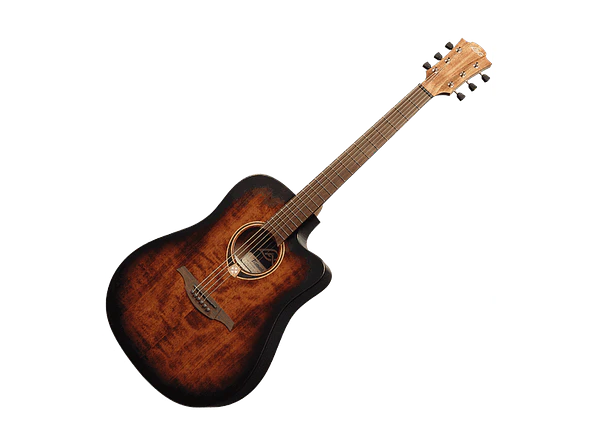 LÂG DREADNOUGHT CUTWAY TRAMONTANE 70 A/E - BLACK & BROWN 3