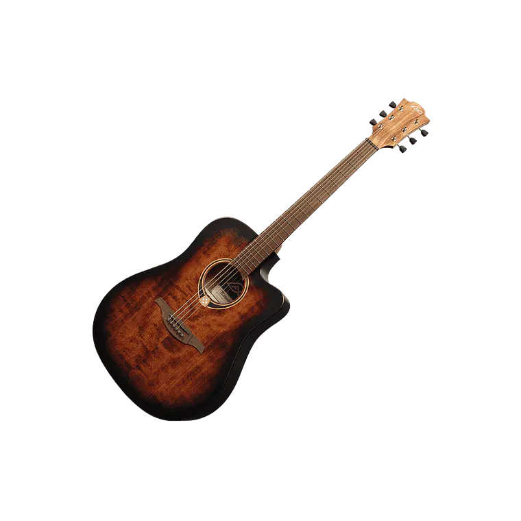 LÂG DREADNOUGHT CUTWAY TRAMONATNE 70 A/E - BLACK & BROWN 3