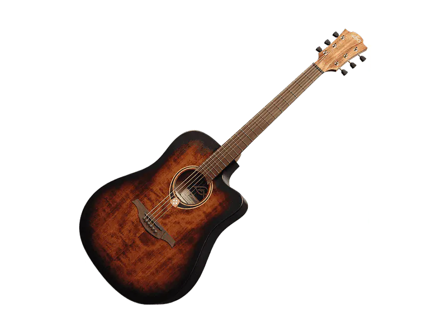 LÂG DREADNOUGHT CUTWAY TRAMONTANE 70 A/E - BLACK & BROWN 3