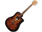LÂG DREADNOUGHT CUTWAY TRAMONTANE 70 A/E - BLACK & BROWN - Thumbnail 3