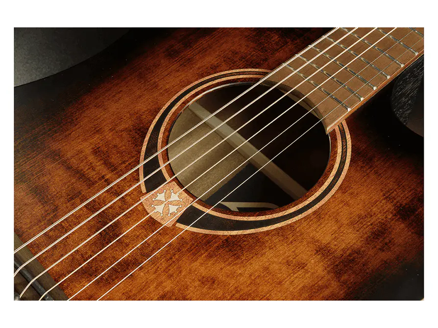 LÂG DREADNOUGHT CUTWAY TRAMONTANE 70 A/E - BLACK & BROWN 5