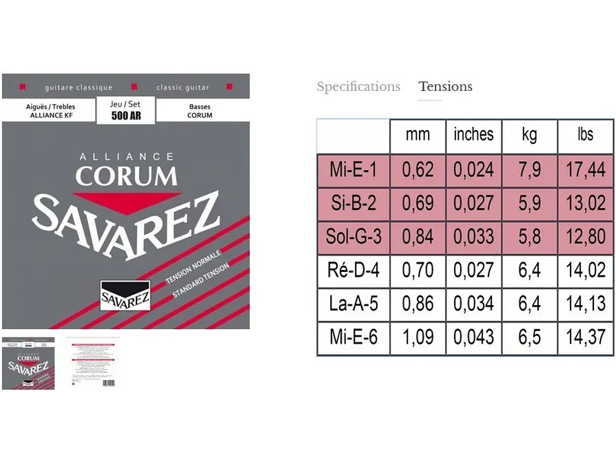 Savarez Corum Alliance 500 AR Jogo standard 3