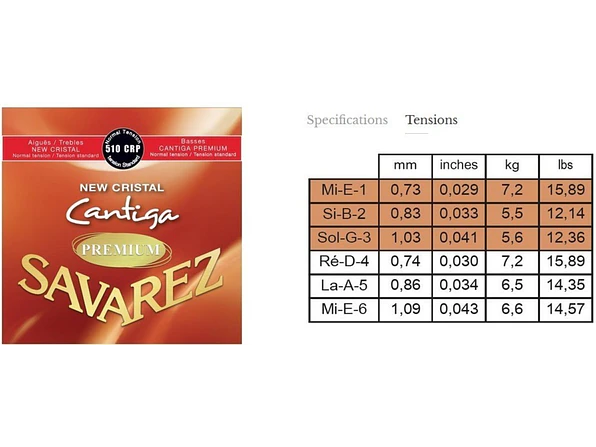 Savarez New Cristal Cantiga Premium 510CRP 3
