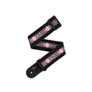 D'Addario 50CT00-DX Deluxe Cotton Guitar Strap - Black