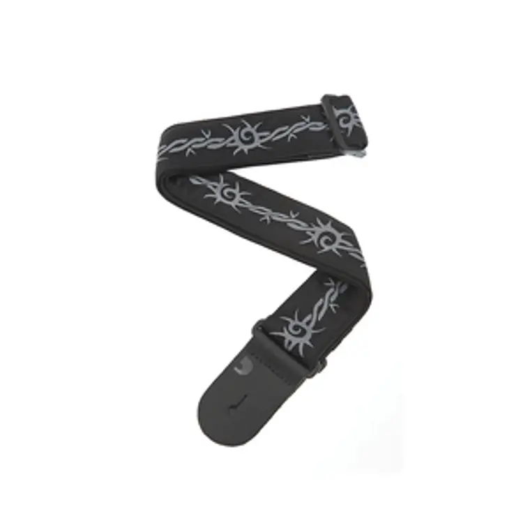D'Addario 50F04 Woven Guitar Strap - Barbed Wire 1