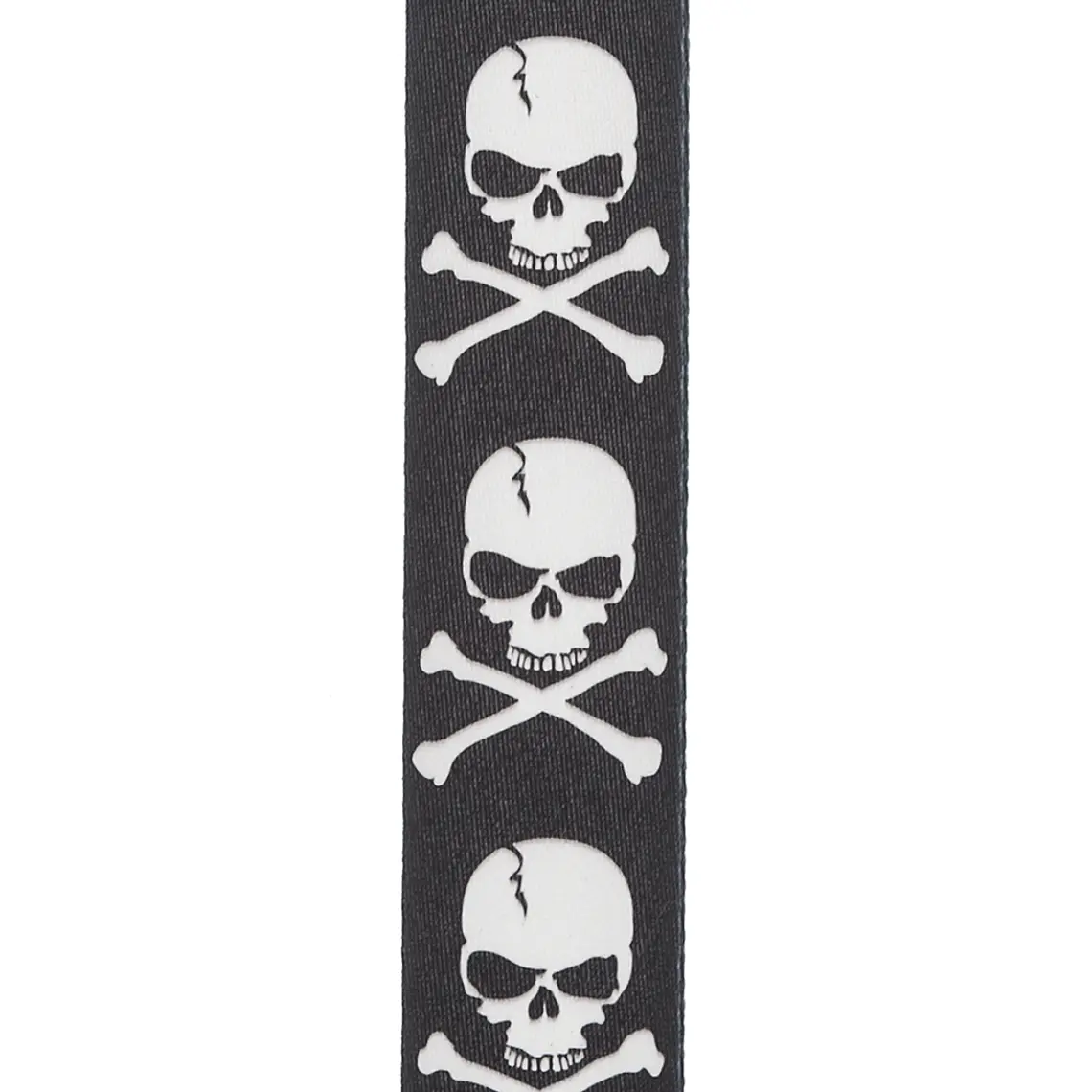 D'Addario 50H01 Woven Guitar Strap - Cross Bone Skull 2