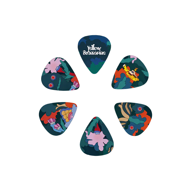 D'Addario Beatles Yellow Submarine 55th Anniversary Guitar Picks, Under the Sea, Medium Gauge (.70mm), 15-Pack 2
