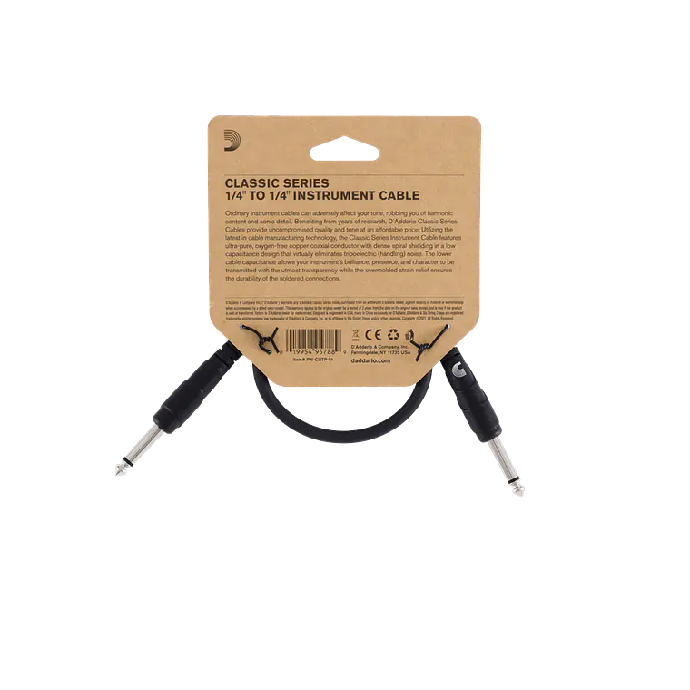 D'Addario Classic Series Patch Cable PW-CGTP-01 - 30.48 cm 3