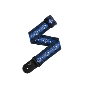 D'Addario 50CT03-DX Deluxe Cotton Guitar Strap - Blue
