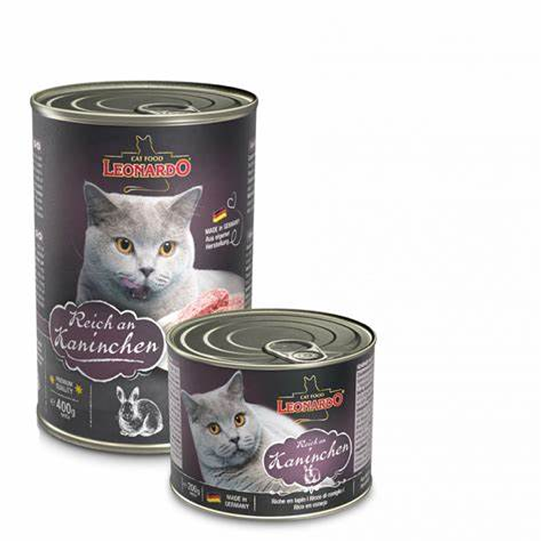 Leonardo Lata Conejo - Alimento Húmedo para gatos. 1