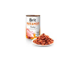 BRIT PATE Y MEAT TURKEY 800gr - ALIMENTO HÚMEDO PERROS