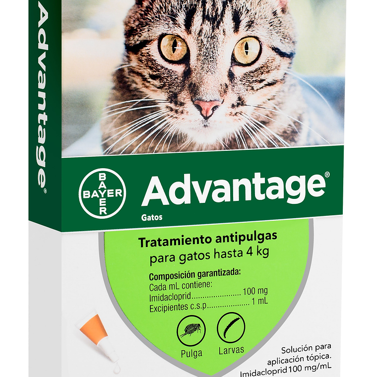 Advantage Pipeta Antipulgas para Gatos 0-4kg 1