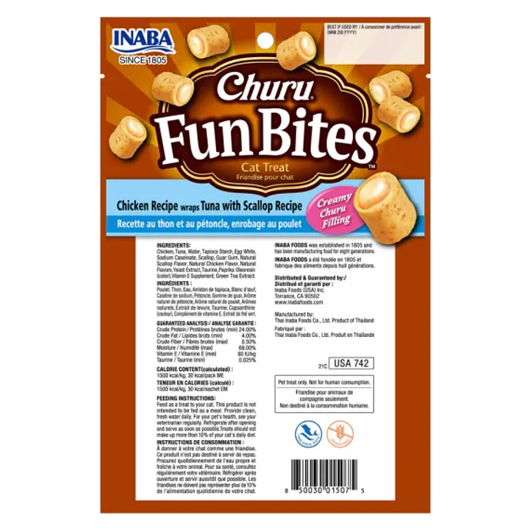 Churu Fun Bites Atún y Ostión - Snack para Gatos 1