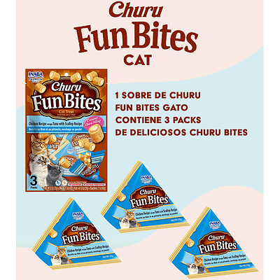 Churu Fun Bites Atún y Ostión - Snack para Gatos