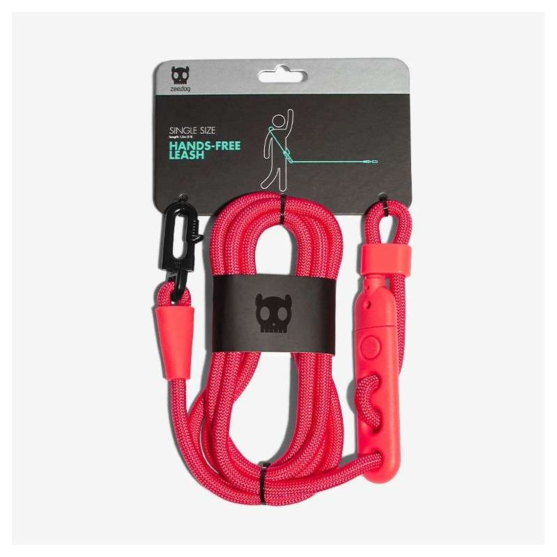 ZEEDOG HANDSFREE LEASH NEON CORAL Correa para perros 1
